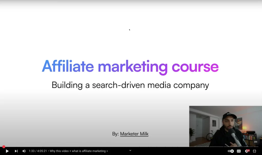 Affiliate marketing course