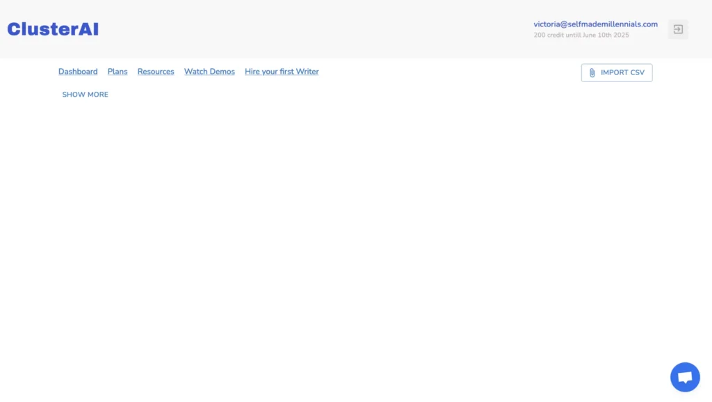 Cluster AI user interface