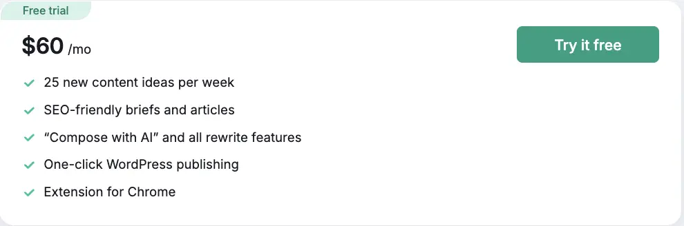 Content Shake AI pricing