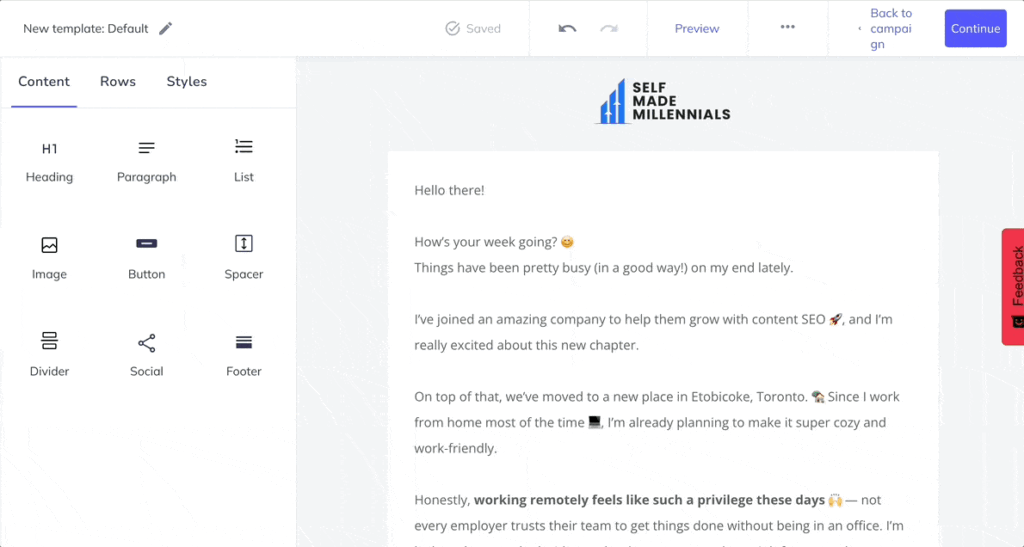 Elastic Email Template