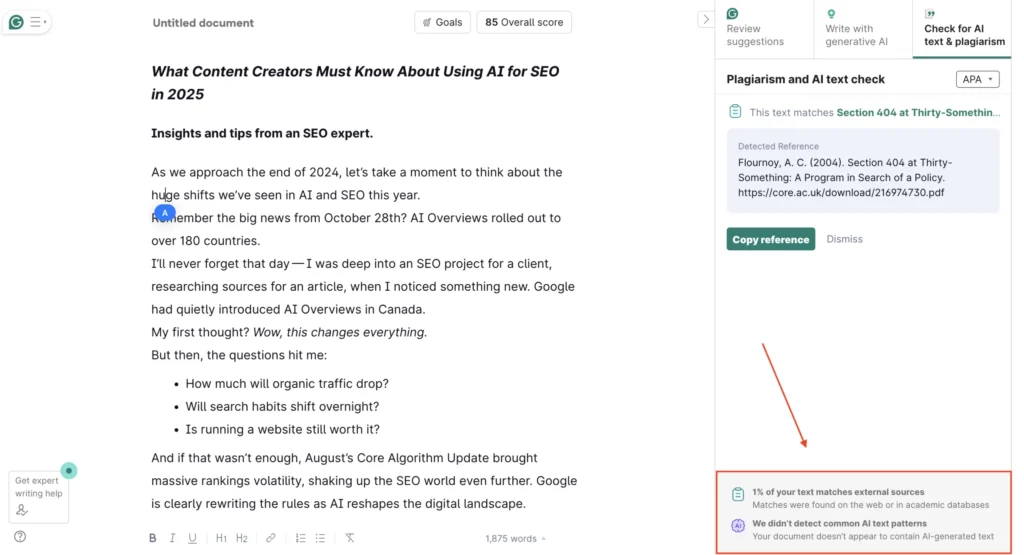 Grammarly web browser extension