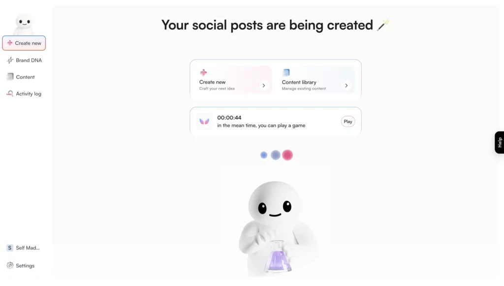 Holo generating social post