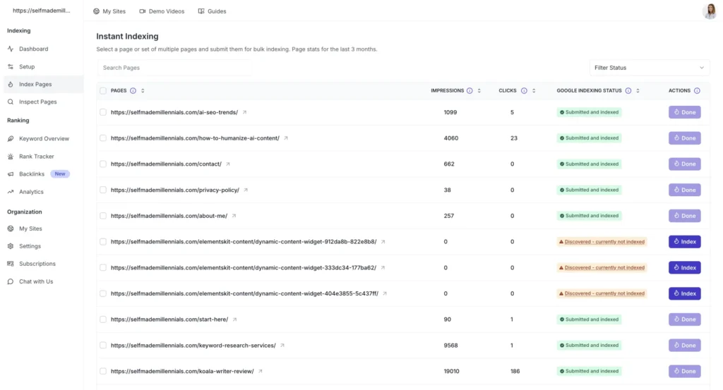 Instant Indexing Instantly