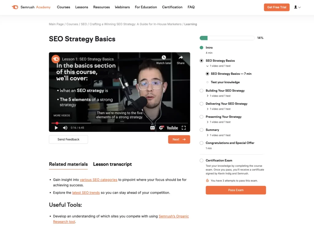 SEO strategy course