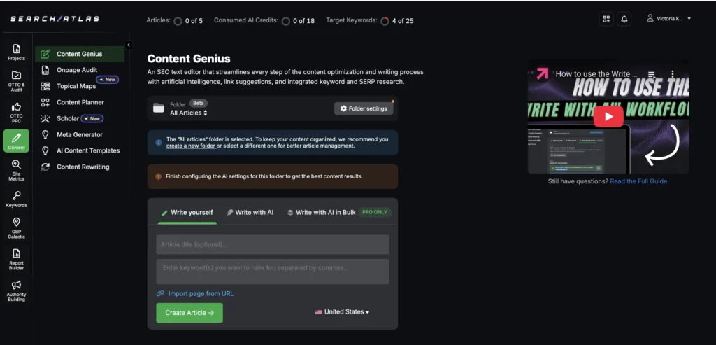 Search Atlas Content toolkit