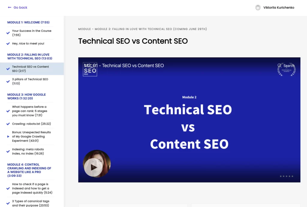 Tech SEO Pro online course