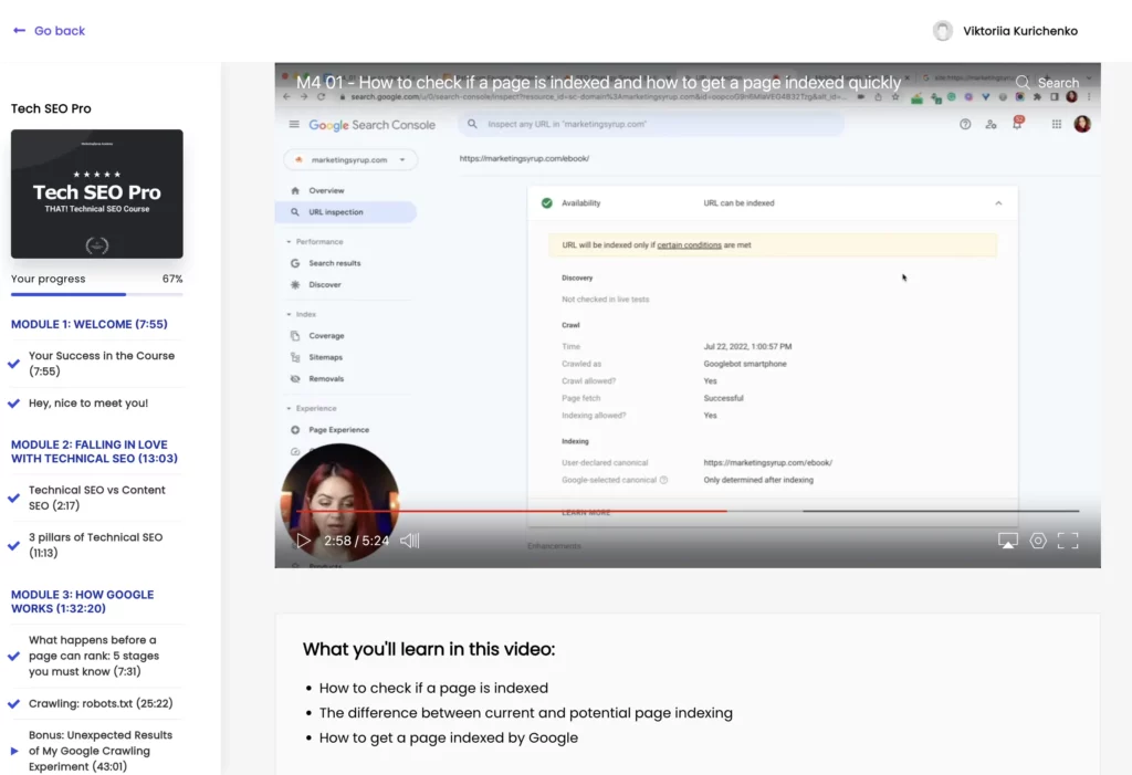 Tech SEO course module 4