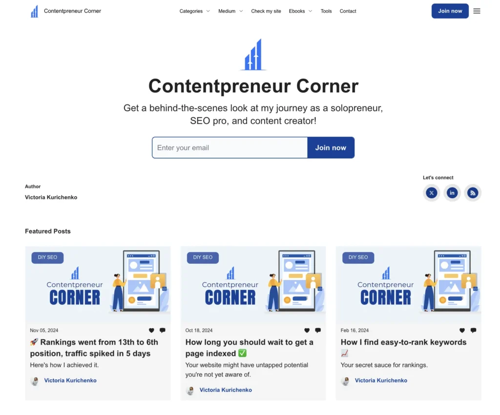 beehiiv website example