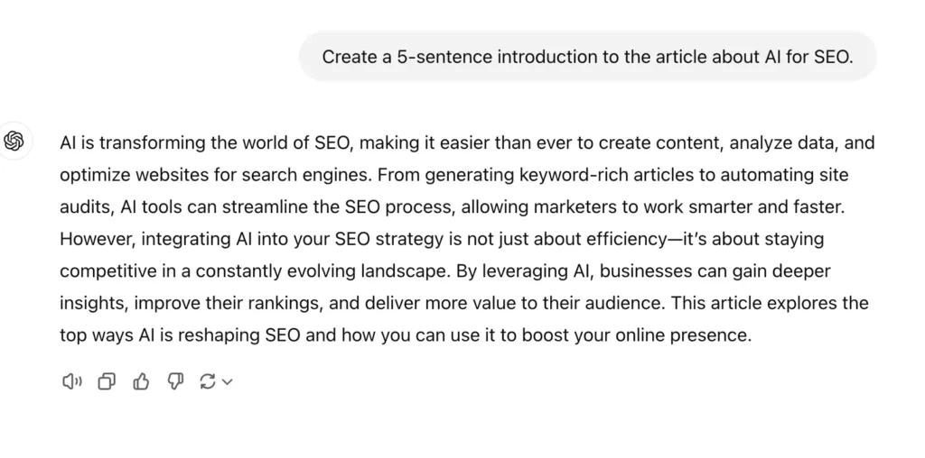 example of an AI written piece