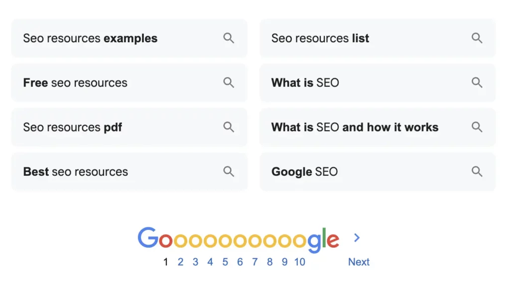 google related searches for keyword research