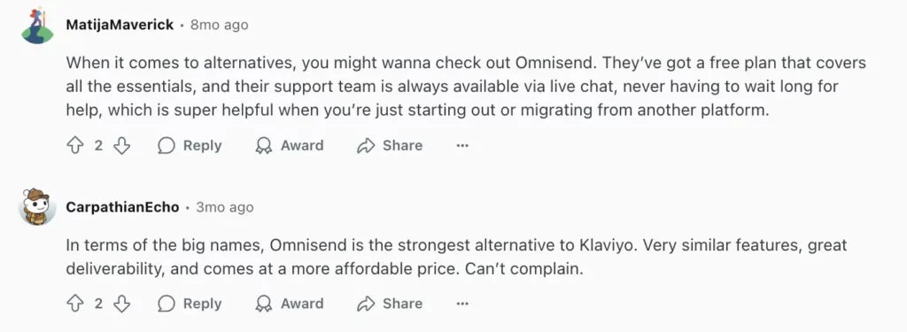 Omnisend review on reddit