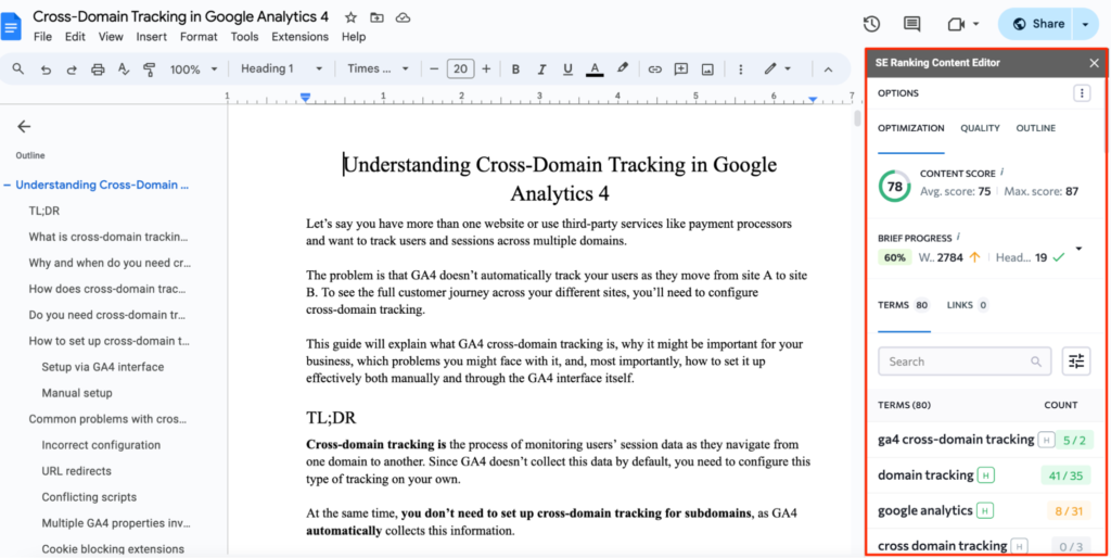 se ranking content editor