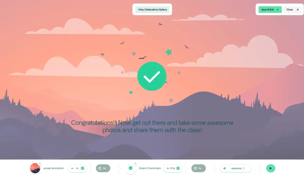 Adding animation to the course