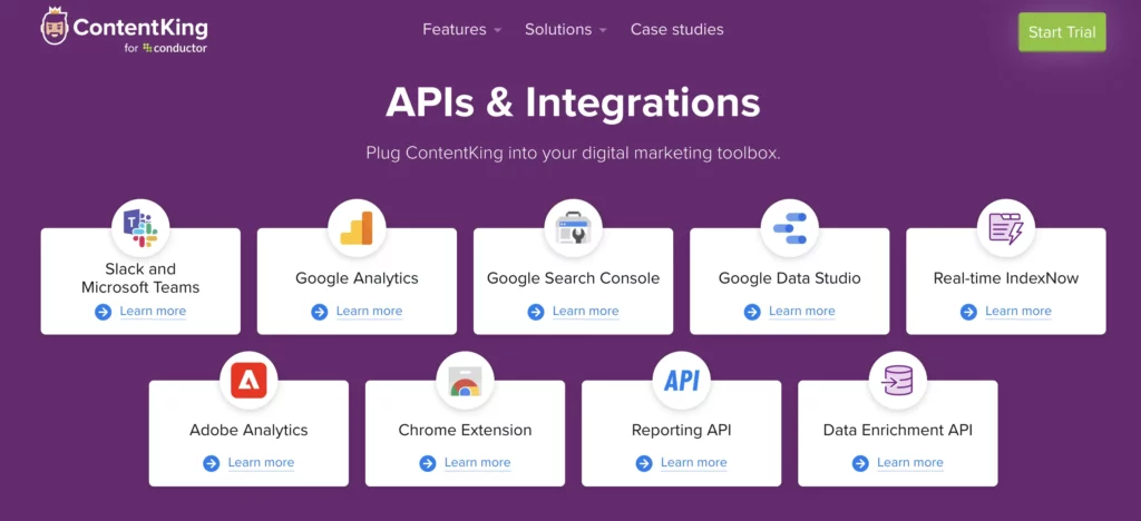 ContentKing API and Integrations