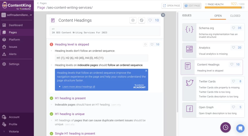 ContentKing explains technical issue