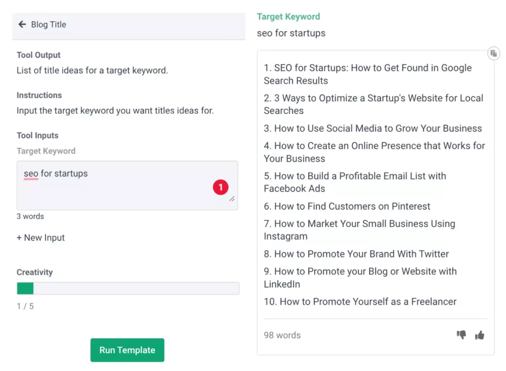 Frase.io title generator