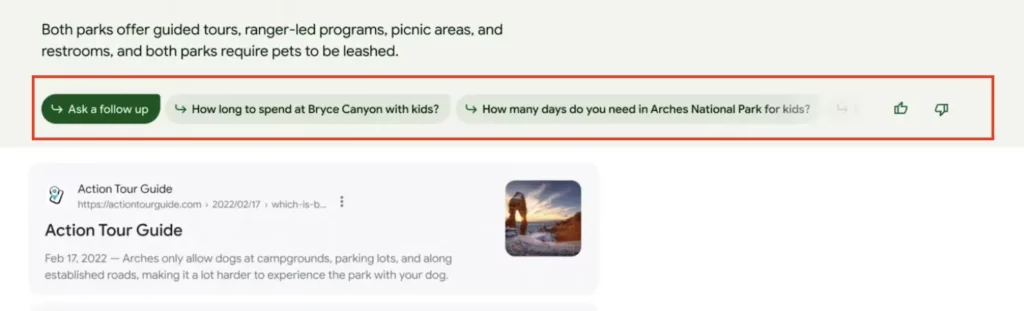 Google conversational search