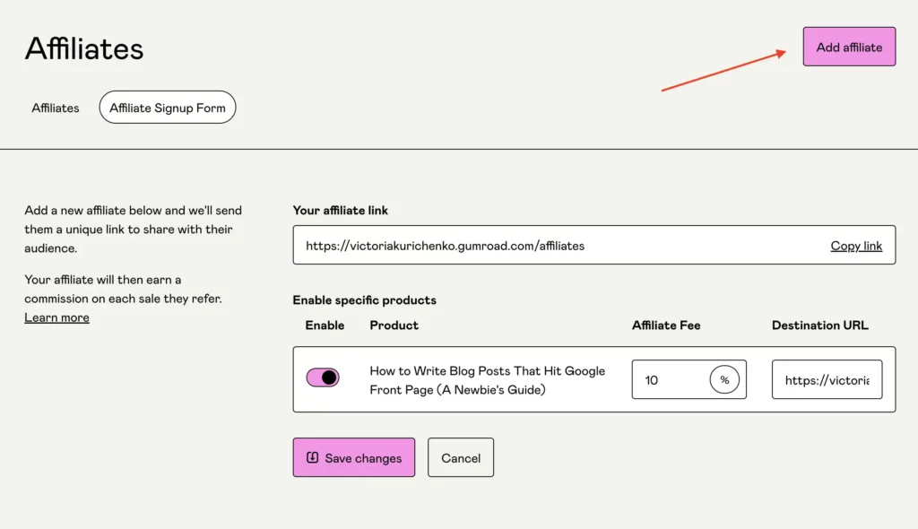 Gumroad Affiliate