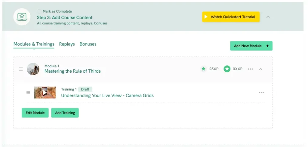 How to add course content