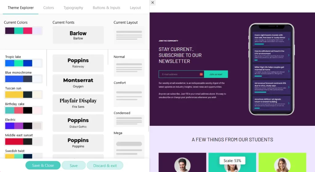 LearnWorlds customization features
