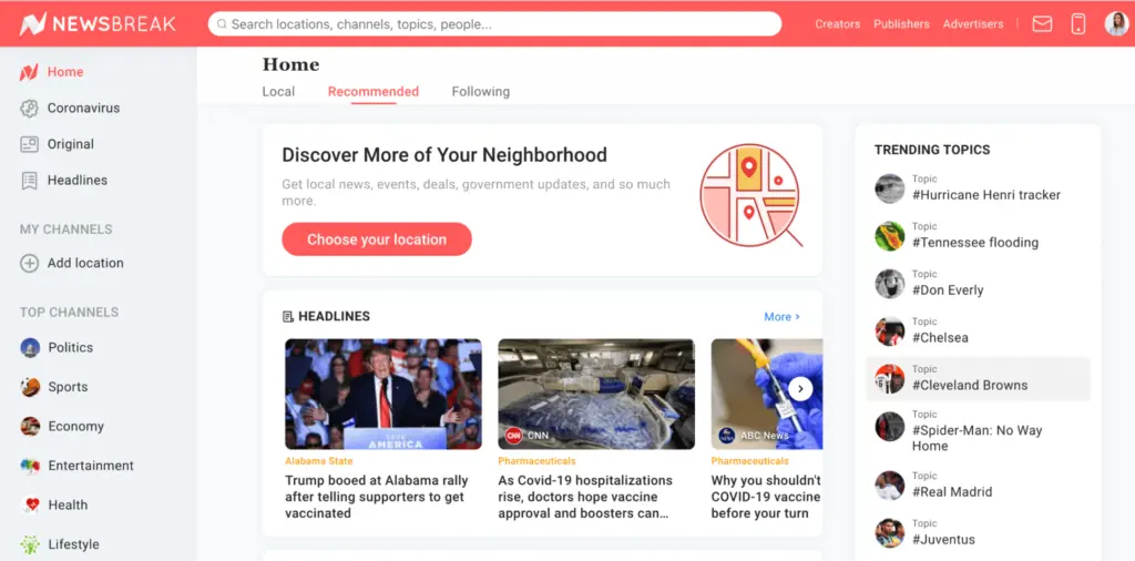 Newsbreak is an alternative to medium