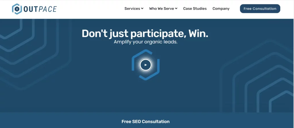 Outpace SEO homepage