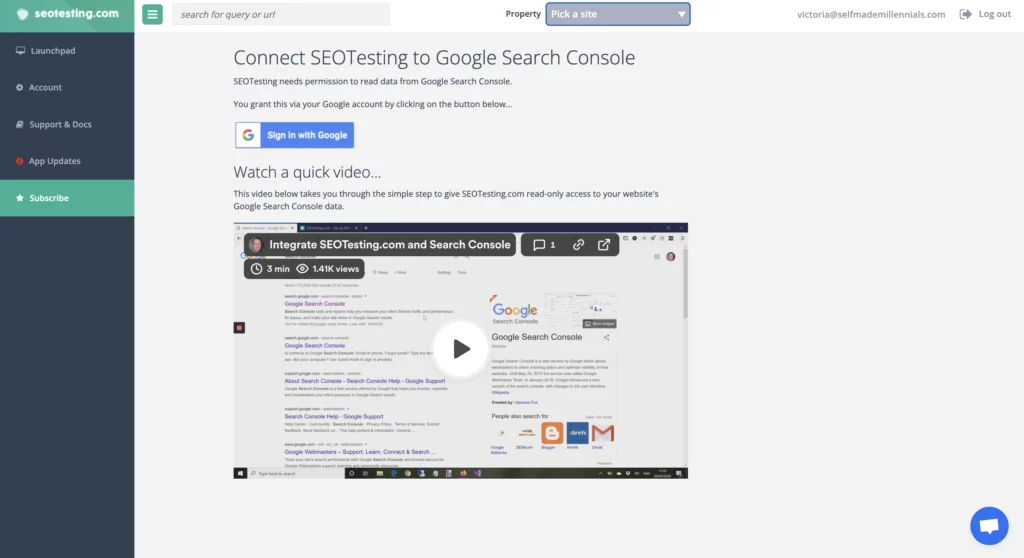 SEOTesting registration