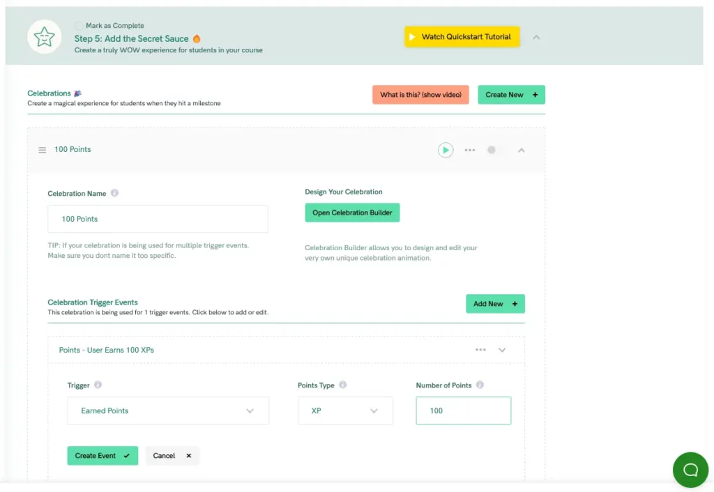 The gamification setup