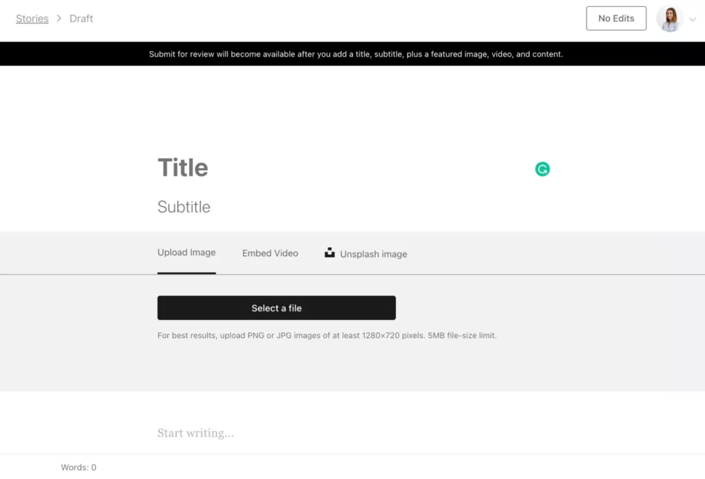 Vocal.media review - how to create a story on Vocal