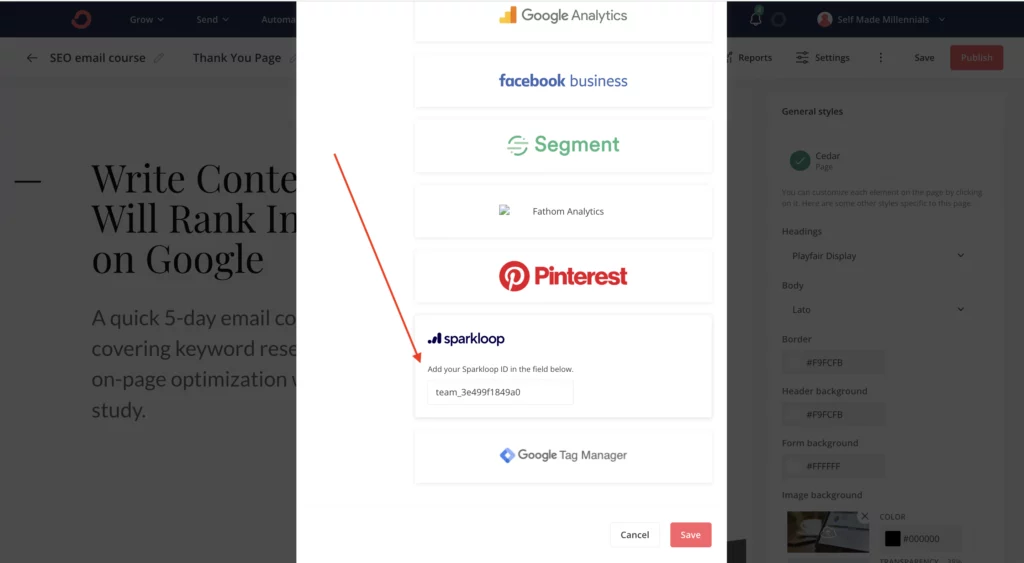 Convertkit Sparkloop Integration
