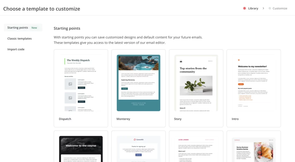 Convertkit templates