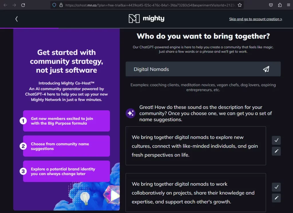 Getting started with Mighty Networks