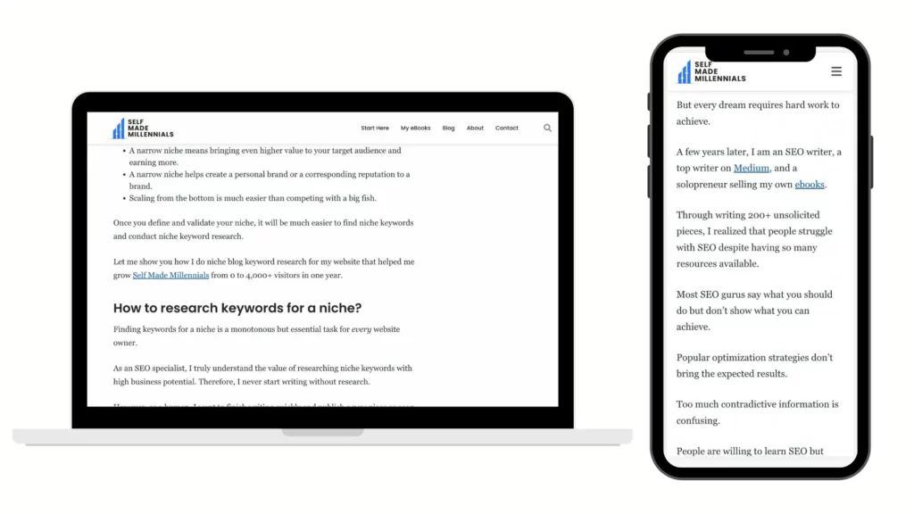 Good content readability