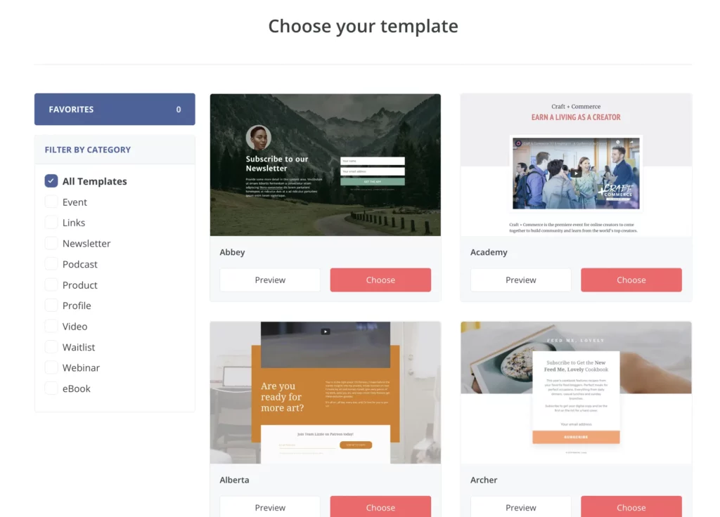 How to create a landing page on Convertkit.