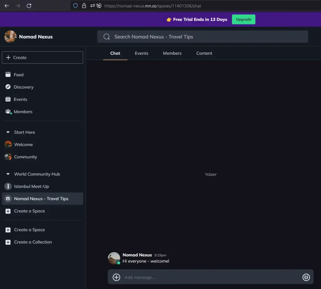 Mighty Networks Chat