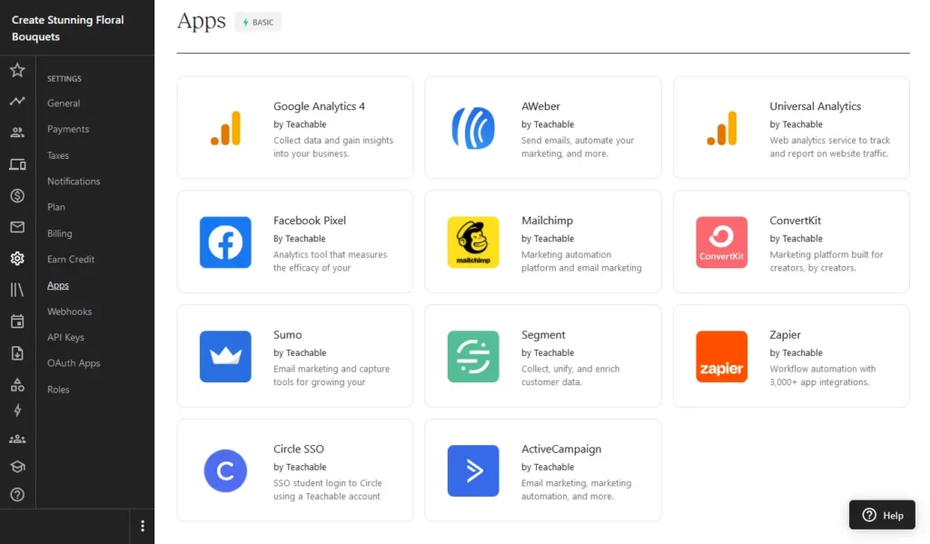 Teachable integrations