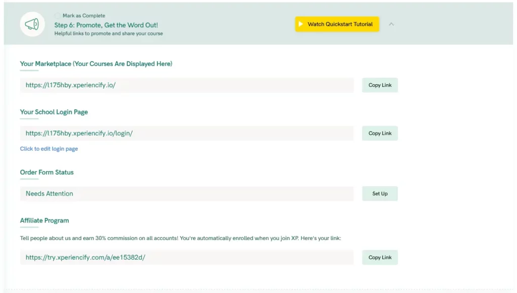 Where to promote course on Xperiencify
